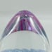 1991 Pink Purple Clear Controlled Bubble Egg Shaped Art Glass Paperweight Signed