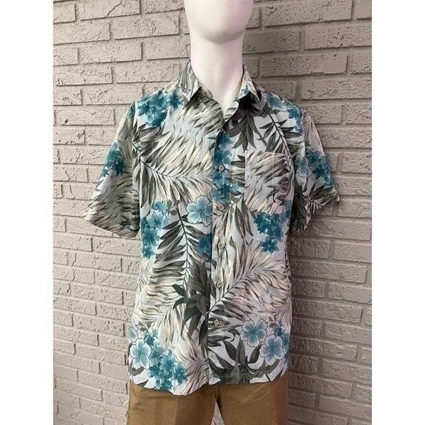 Van Heusen Studio Men Textured Hawaiian Shirt Size M