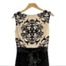 BETSY and ADAM Blush and Black Lace and Satin Mermaid Evening Gown 8