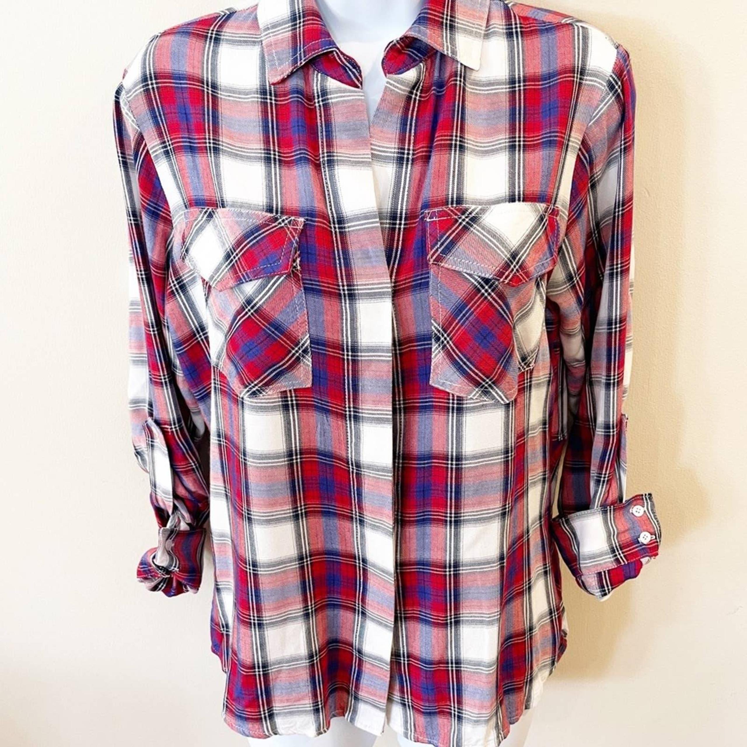 Sam Edelman Plaid Button Plaid Shirt XS