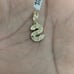 Real Natural Diamond 10kt Yellow Gold Two-tone Bubble Style Initial S Pendant