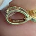 Real Natural Diamond 10kt Yellow Gold Two-tone Bubble Style Initial S Pendant