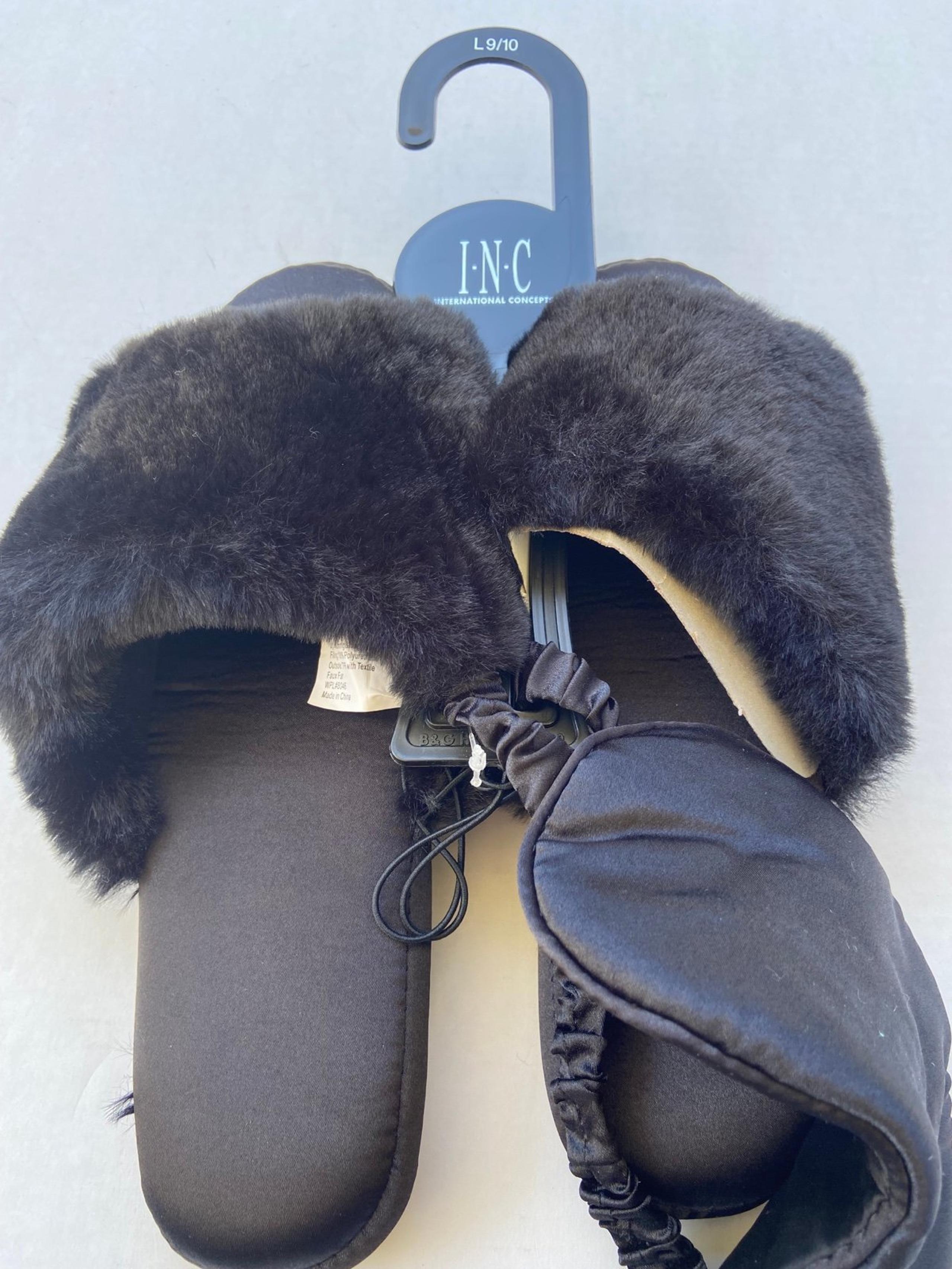 black slippers, size 9/10 - INC International Concepts