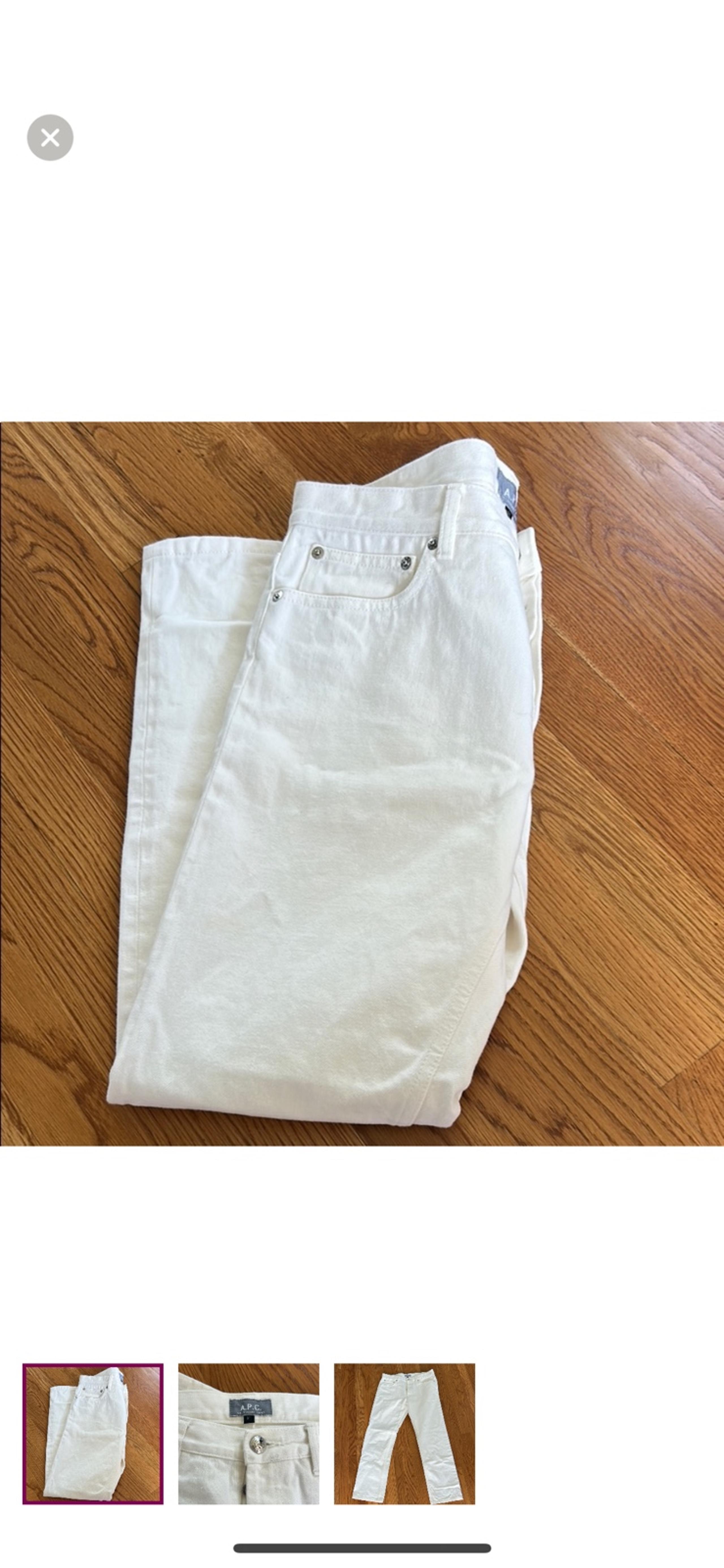 NWOT A.P.C. Straight leg white jeans