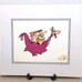 Hanna-Barbera The Flintstones Sericel Animation Art Matted 18 x15 Fred on Dino