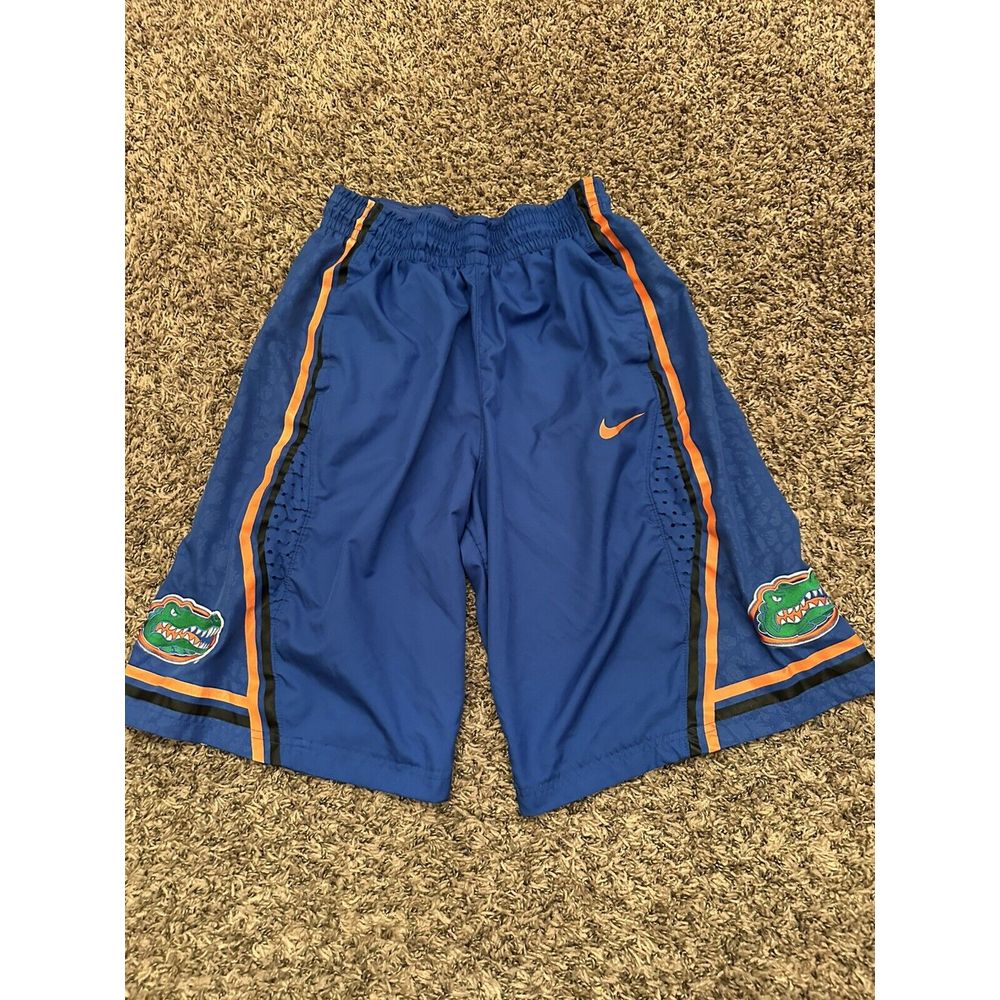 Nike DRI FIT Florida Gators Authentic Basketball Blue Sown Shorts Size Medium