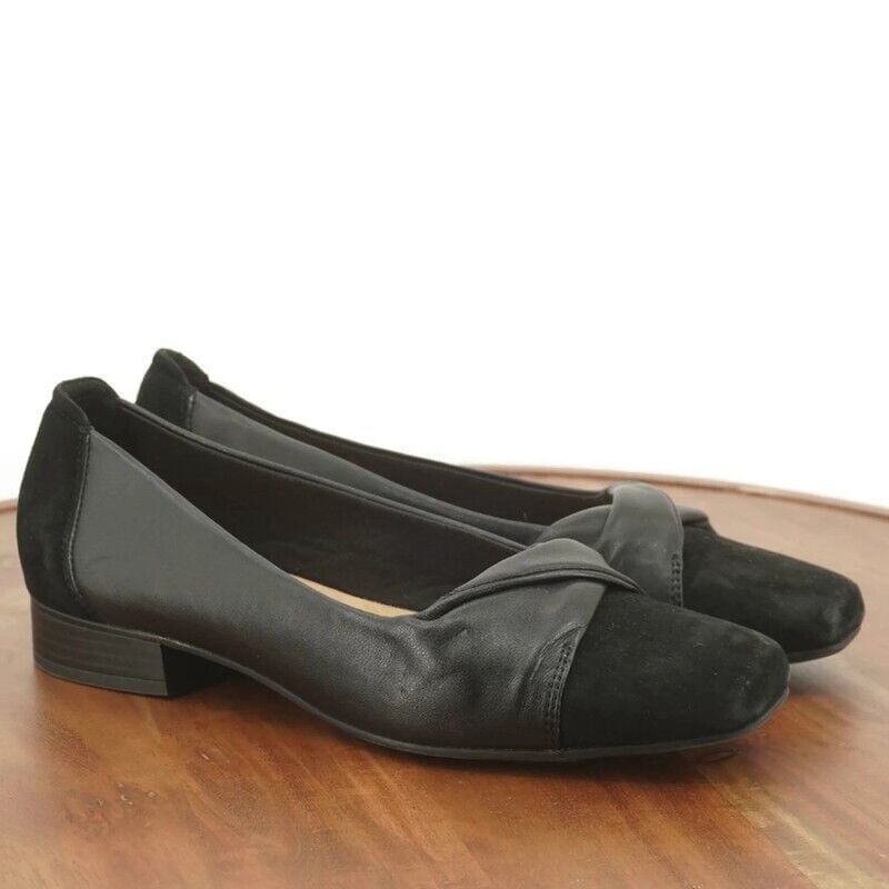 Clarks Collection Women Tilmont Dalia Slip On Ballet Flats Sz 10 M Black Leather
