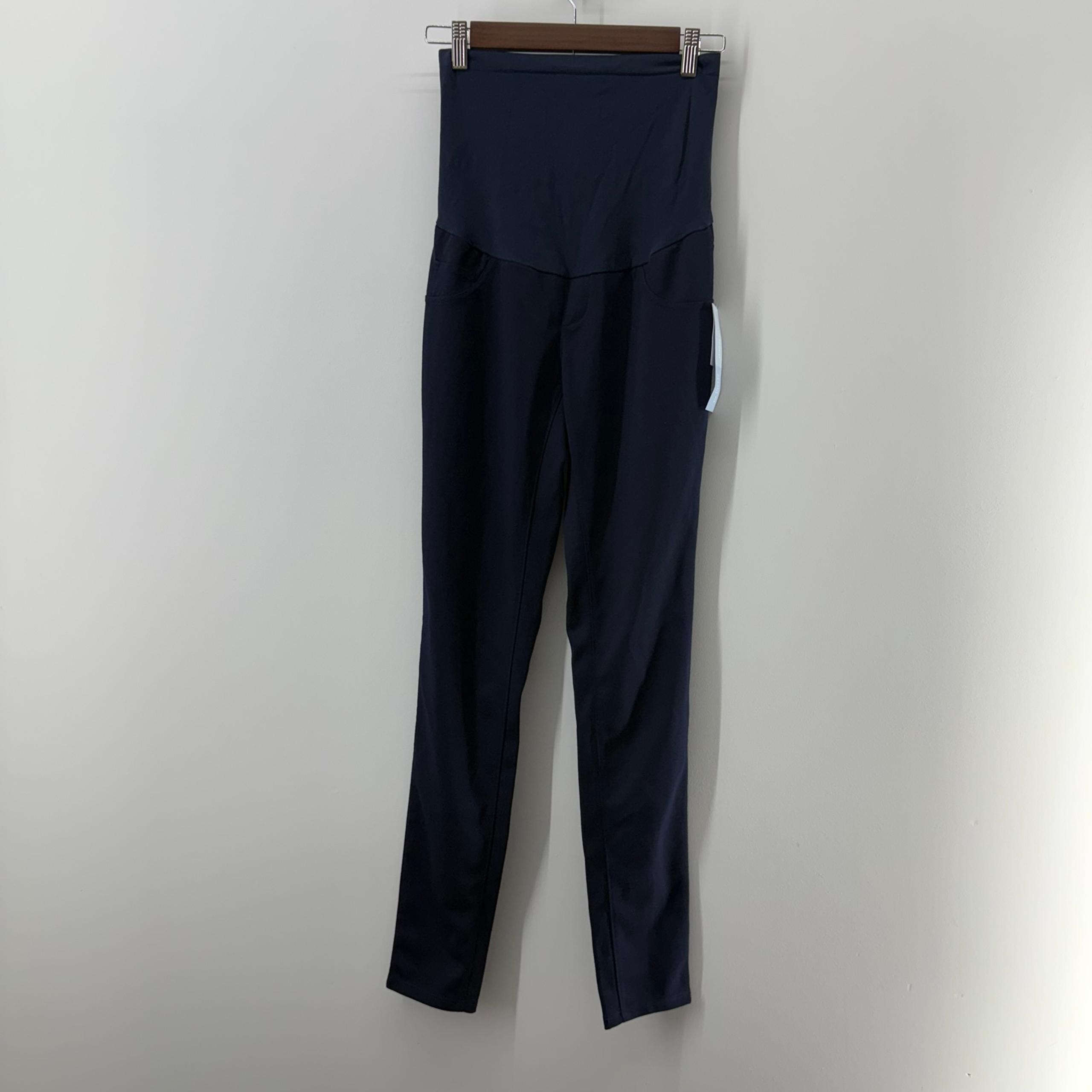 Motherhood Maternity Women's Work Pants Maternity Skinny Stretchy Blue Size S