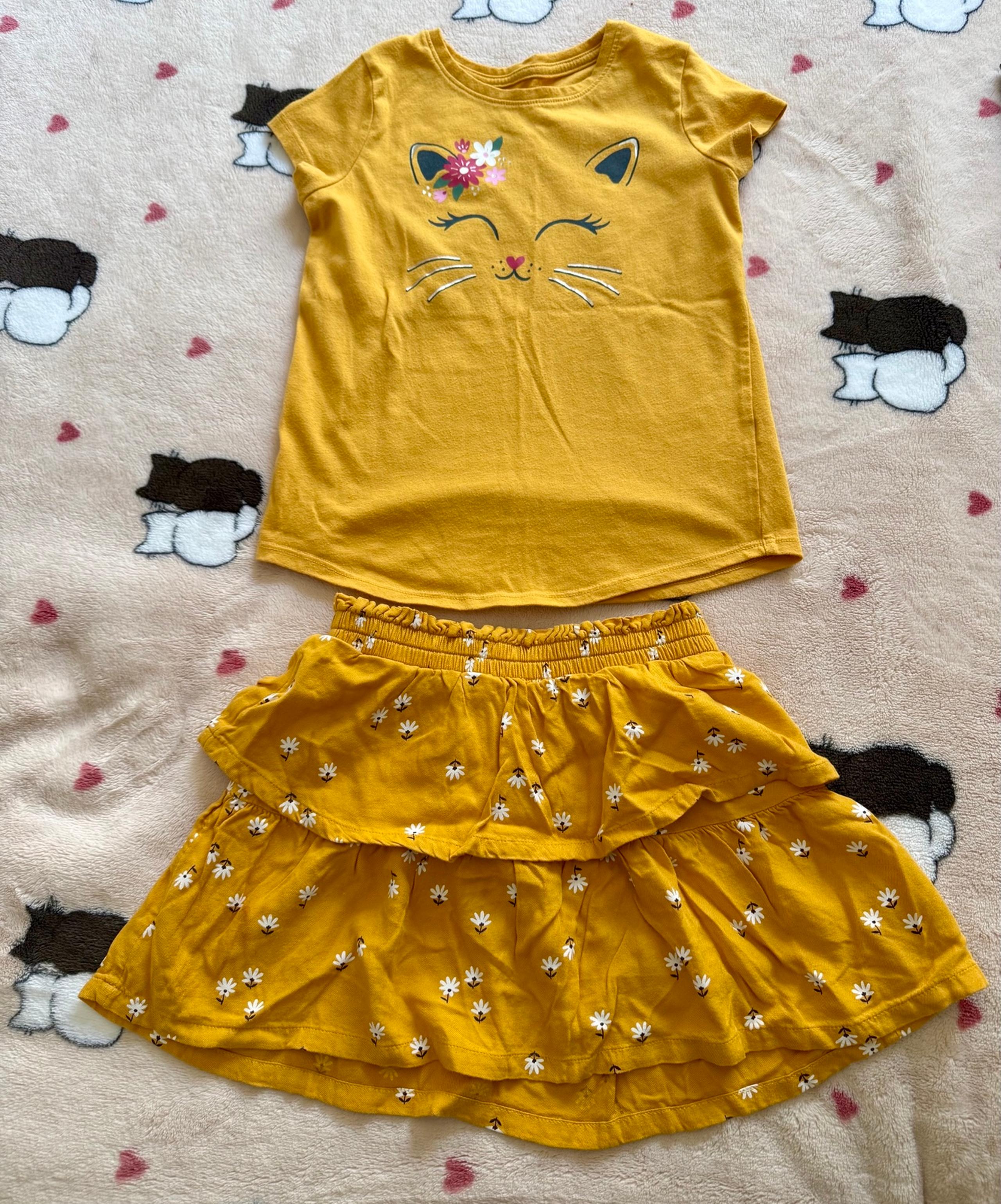 Jumping Beans Mustard Yellow Kitty Outfit – Size 6X