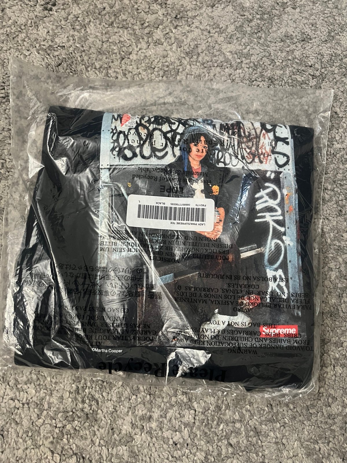 Supreme lady pink tee black large