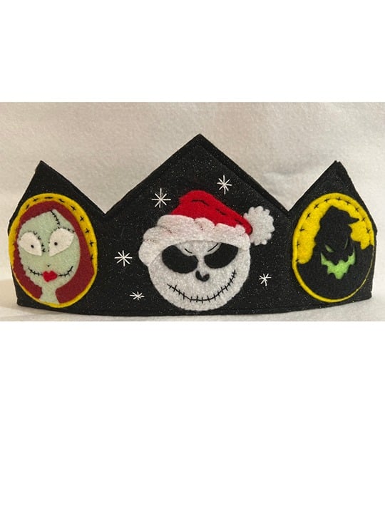 Christmas Felt Crown, Nightmare Before Christmas, Jack Felt Crown, Holiday Hat