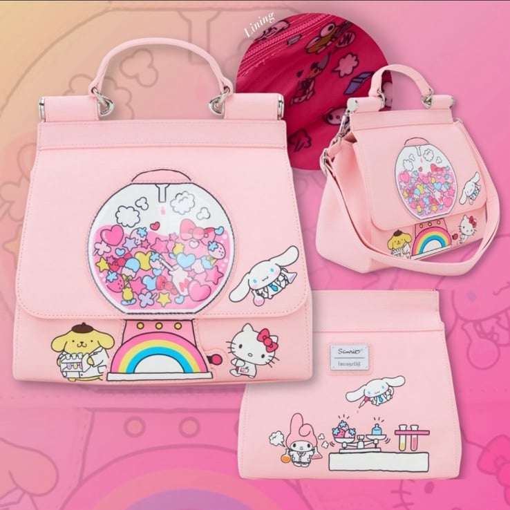 Loungefly Sanrio Hello Kitty & Friends Gumball Machine Handbag - NWT boxlunch