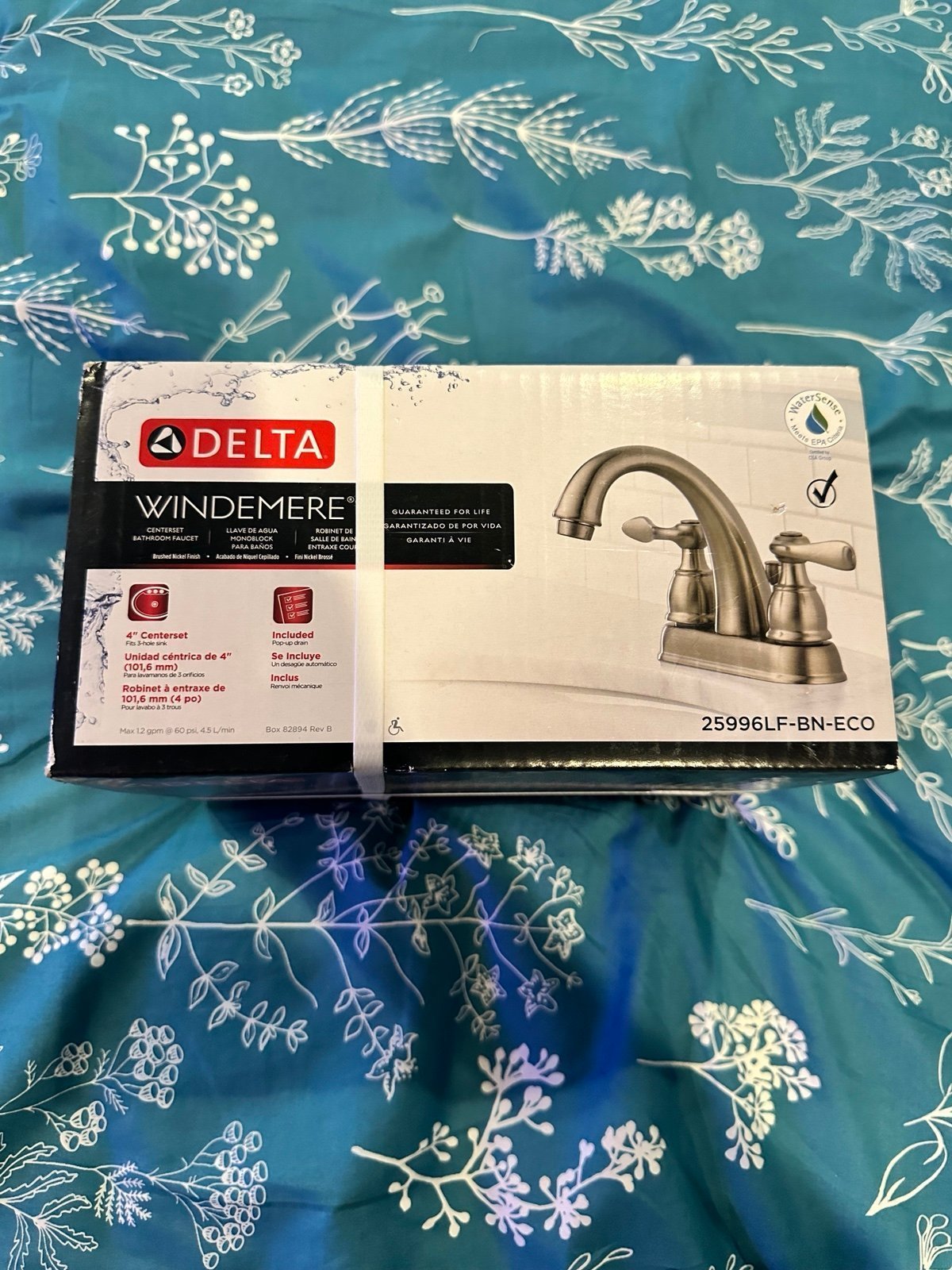 NEW Delta Windemere Brushed Nickel 4-in centerset 2-Handle WaterSense Bathroom S