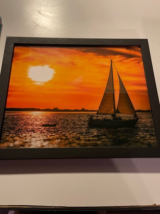 Sailing away framed 8x10