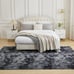 4x6 Shag Area Rug for Living Room, Tie-Dyed Dark Grey Soft Fuzzy Plush