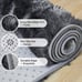 4x6 Shag Area Rug for Living Room, Tie-Dyed Dark Grey Soft Fuzzy Plush