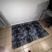 4x6 Shag Area Rug for Living Room, Tie-Dyed Dark Grey Soft Fuzzy Plush