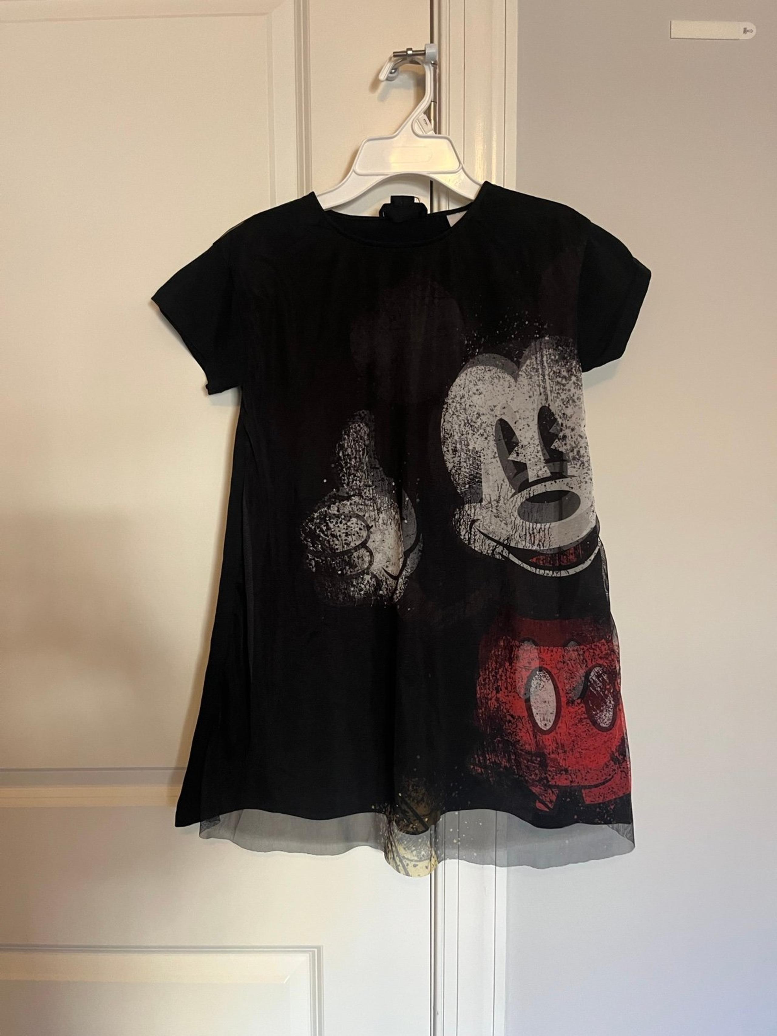 Desigual Girls Mickey Black Dress Size 9-10