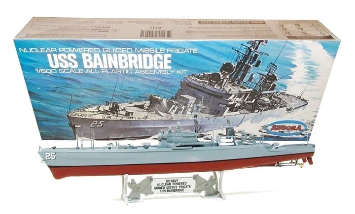 Aurora USS Bainbridge Nuclear Powered Missile Frigate 1/600 Scale Model Kit NIB