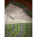 POTTERY BARN Kids Green Stripe Double Width Curtains Drapes Panels 85 x 81 Set 2