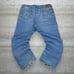 Vintage Wrangler Jeans Baggy Wide Leg Fit Light Wash Denim Fleece Lined 90s