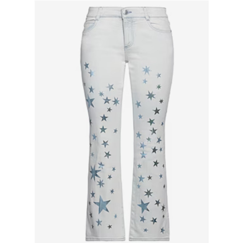 Stella McCartney Flared jeans with metallic stars Light Wash size 6