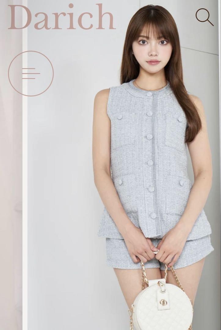 Sold Out - Darich Summer Tweed Sleeveless Jacket, 2024 Spring/Summer Model