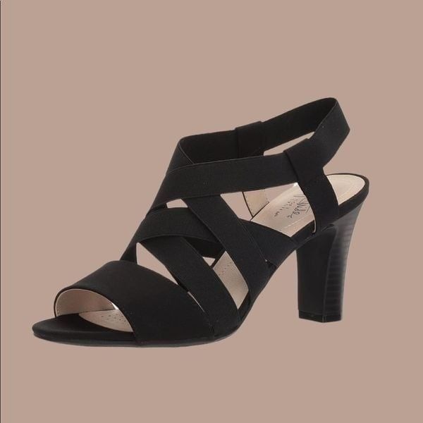 LifeStride Soft System Charlotte Elastic Strappy Sandal Heels