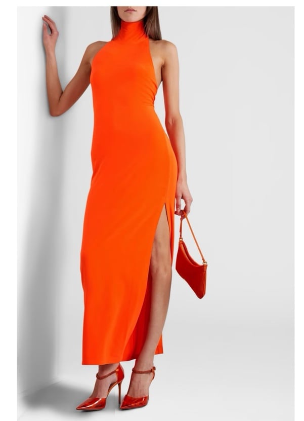 Norma Kamali Bright Orange Dress NWT medium