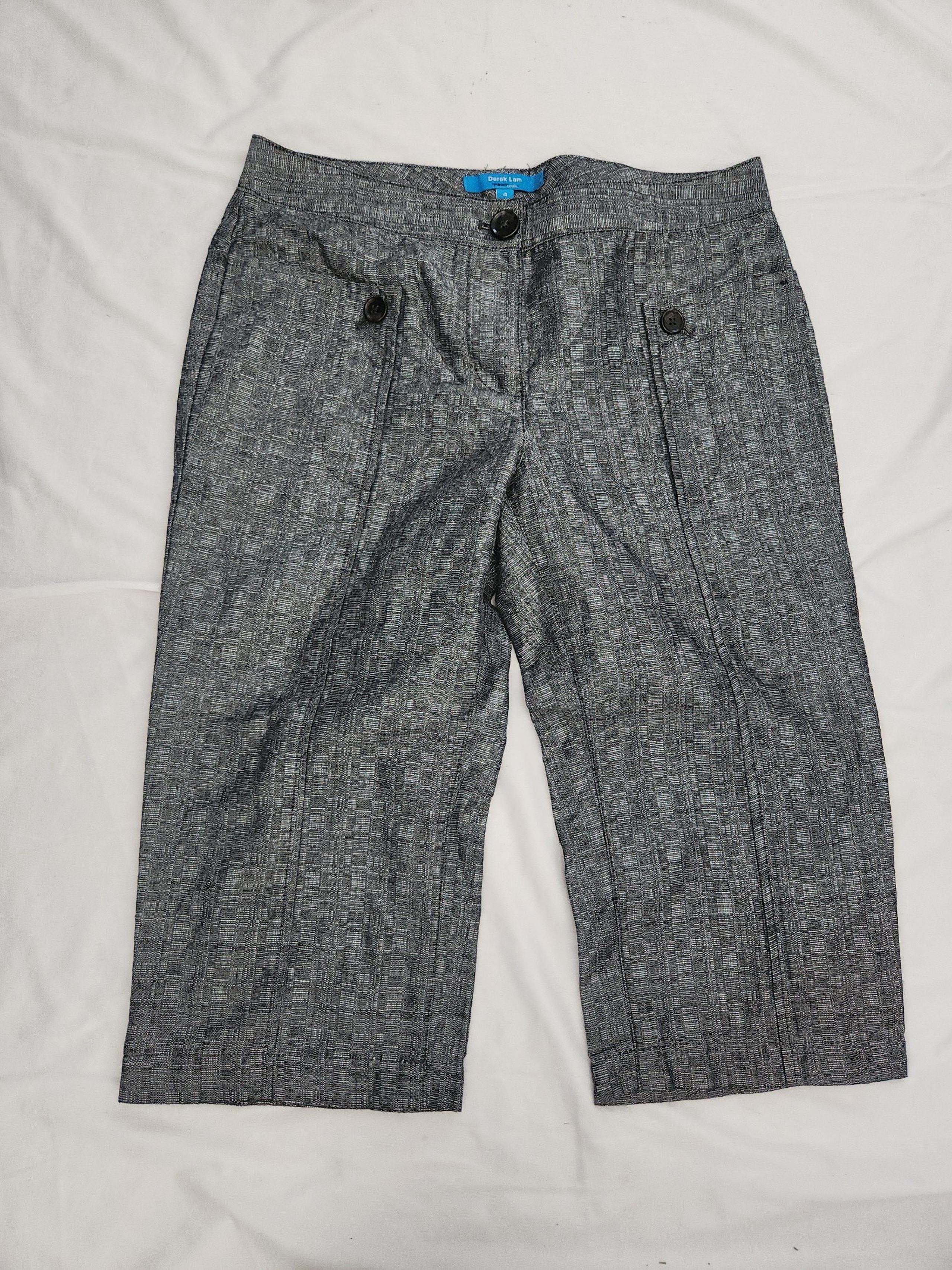 Derek lam Women's Size 4 grey capri dress pants #V02 crosspost