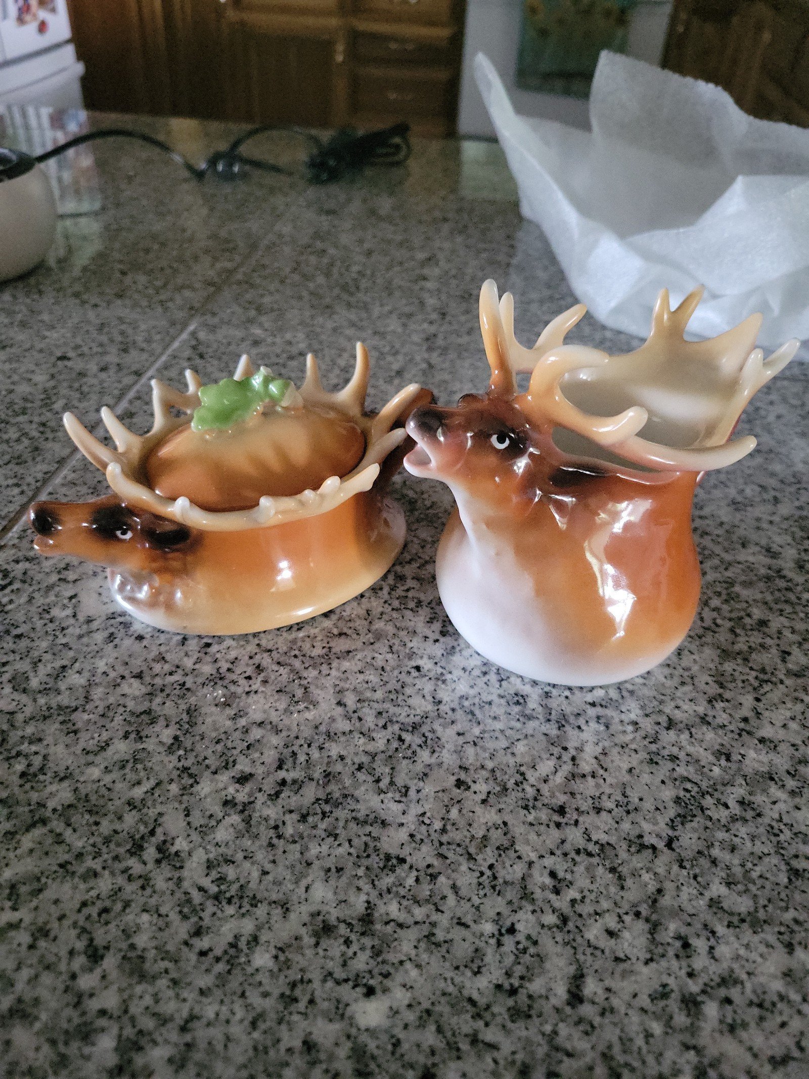 Royal Bayreuth Bavaria Germany ELK Creamer/Cream Pitcher and covered dish
