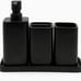 Matte Black Bathroom Accessory Sets, 4 Pieces