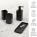 Matte Black Bathroom Accessory Sets, 4 Pieces
