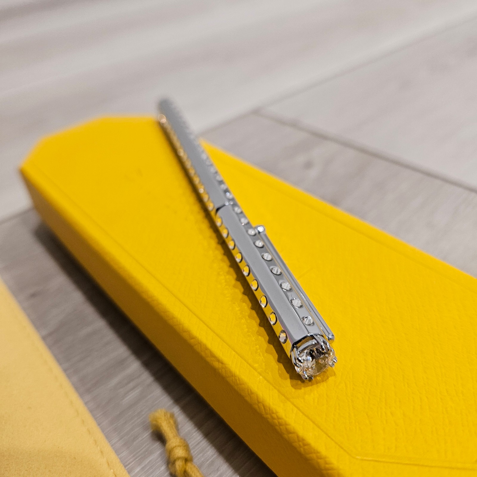 Swarovski pen, brand new in box, yellow, crystal