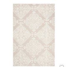 4x6 Medallion Tufted Area Rug Beige ivory.