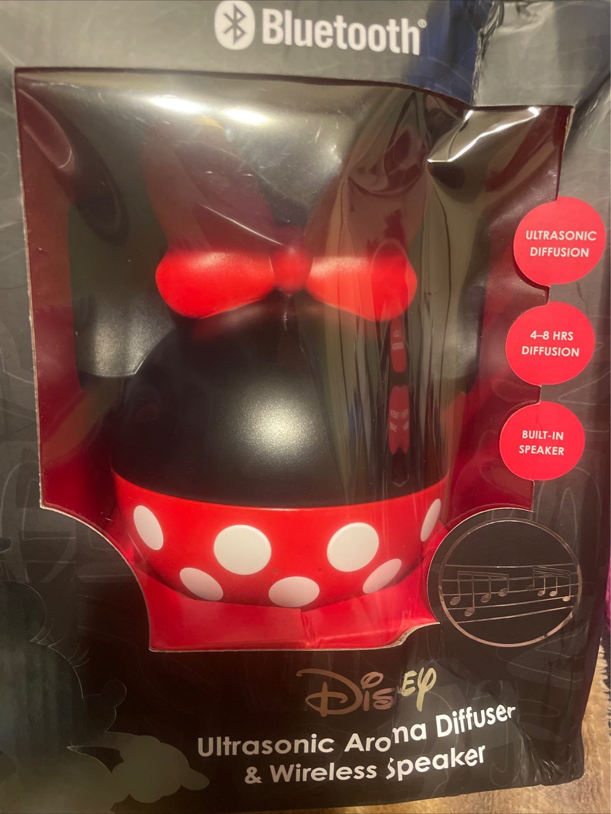 Disney Minnie Mouse Ultrasonic Aroma Diffuser & Wireless Speaker NEW SEALED BOX