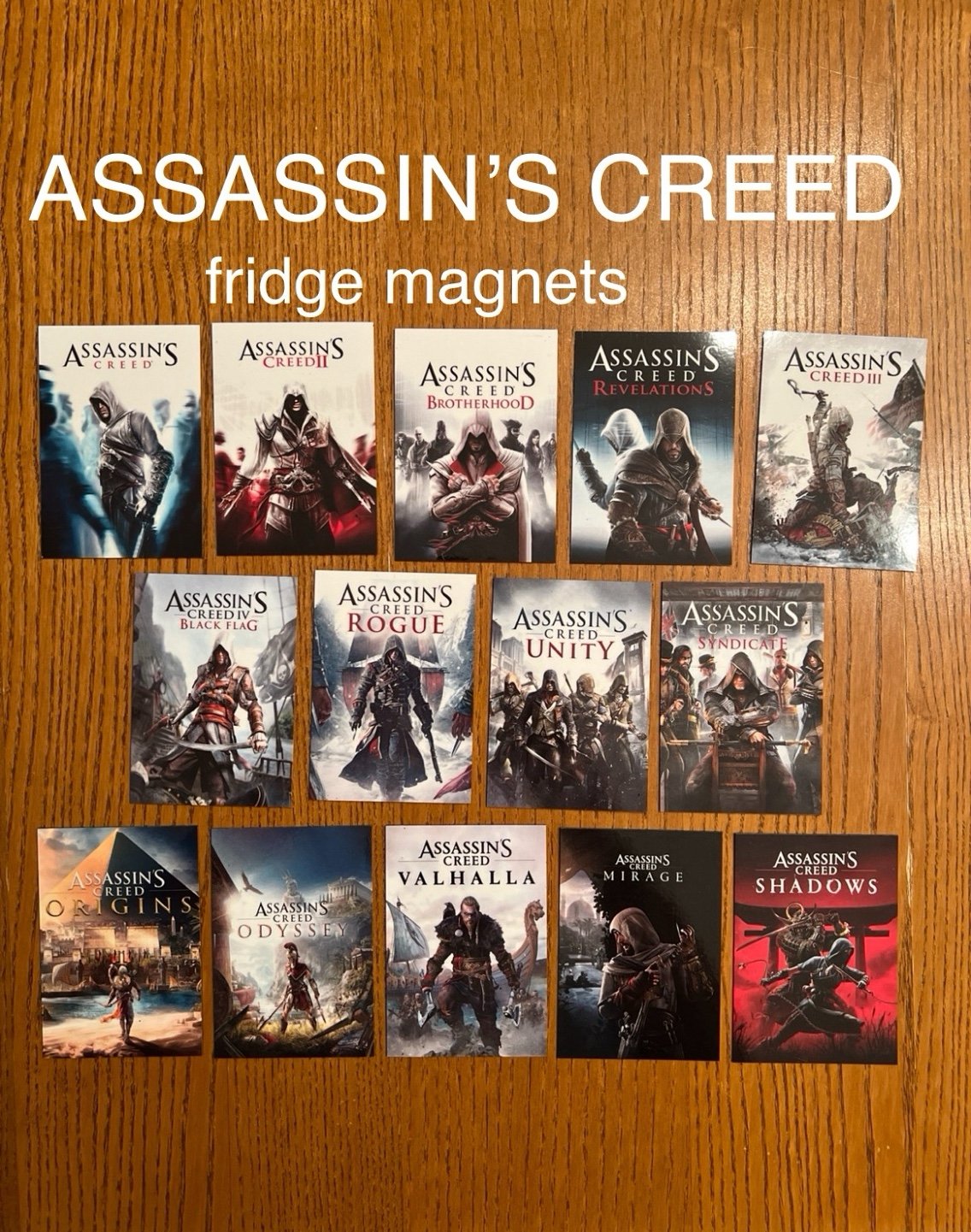 Assassins Creed FRIDGE MAGNETS rogue like gaming gamer decor