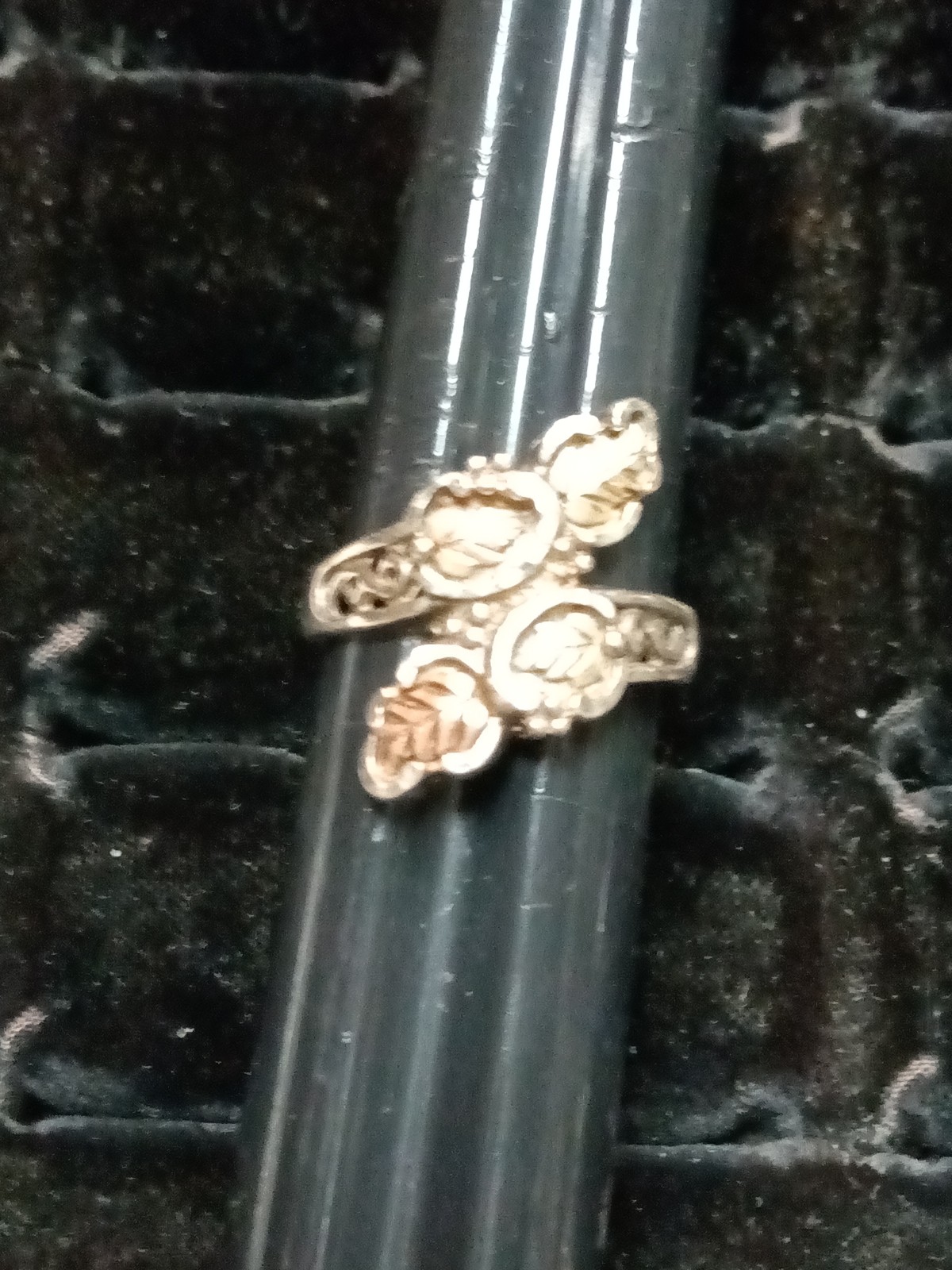 Vintage sterling silver 12K gold ring