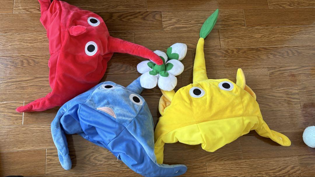 Pikmin Costume Hats 3-Piece Set