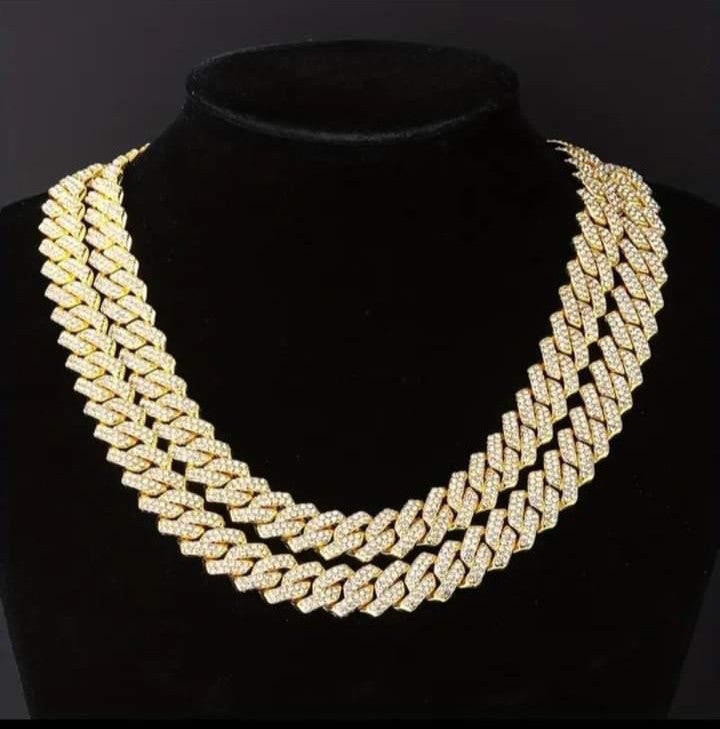 ICED OUT SUMMER TIME CUBAN LINK CHAIN NECKLACE