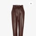 Commado Paperbag Faux Leather Pants
