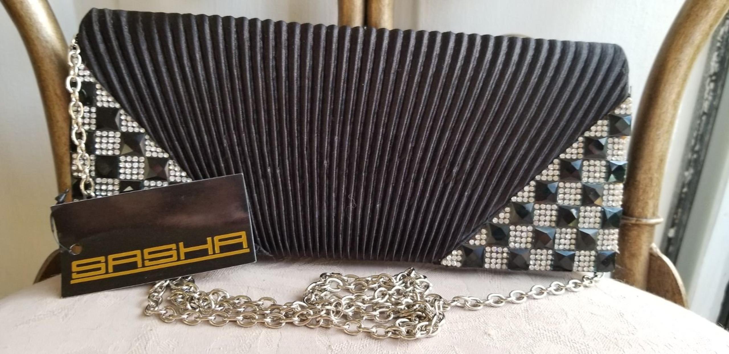 Sasha Black Evening Clutch/Purse