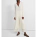 Theory Merino Wool Linen Knit Longline Cardigan Duster Cream Ivory Size XS