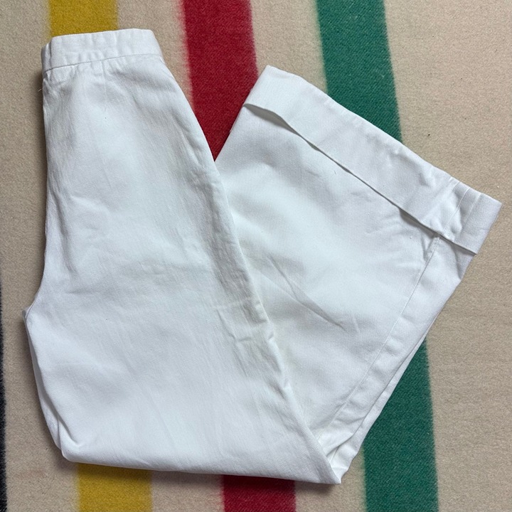 Vintage 1970s White Extra Wide Bell Bottom Jeans, h.i.s for Her, 27 x30.25
