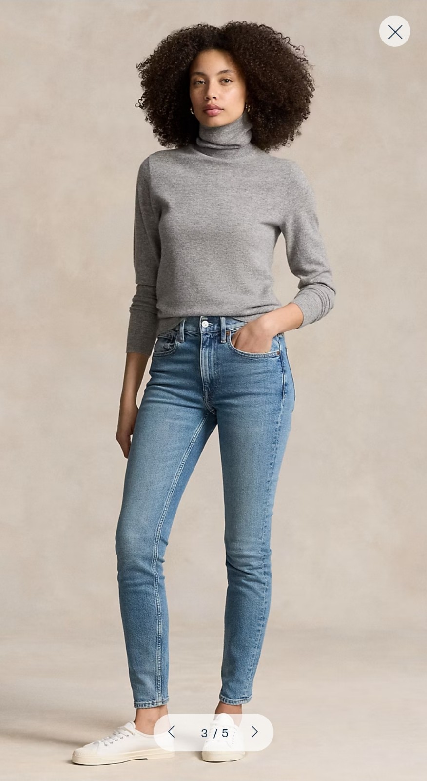 NWT Ralph Lauren Light Heather Gray Turtleneck Long Sleeve M