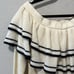 FRAME DENIM (NWT) Ruffle One Shoulder Wool Blend Sweater, Off White, Size M