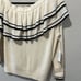 FRAME DENIM (NWT) Ruffle One Shoulder Wool Blend Sweater, Off White, Size M