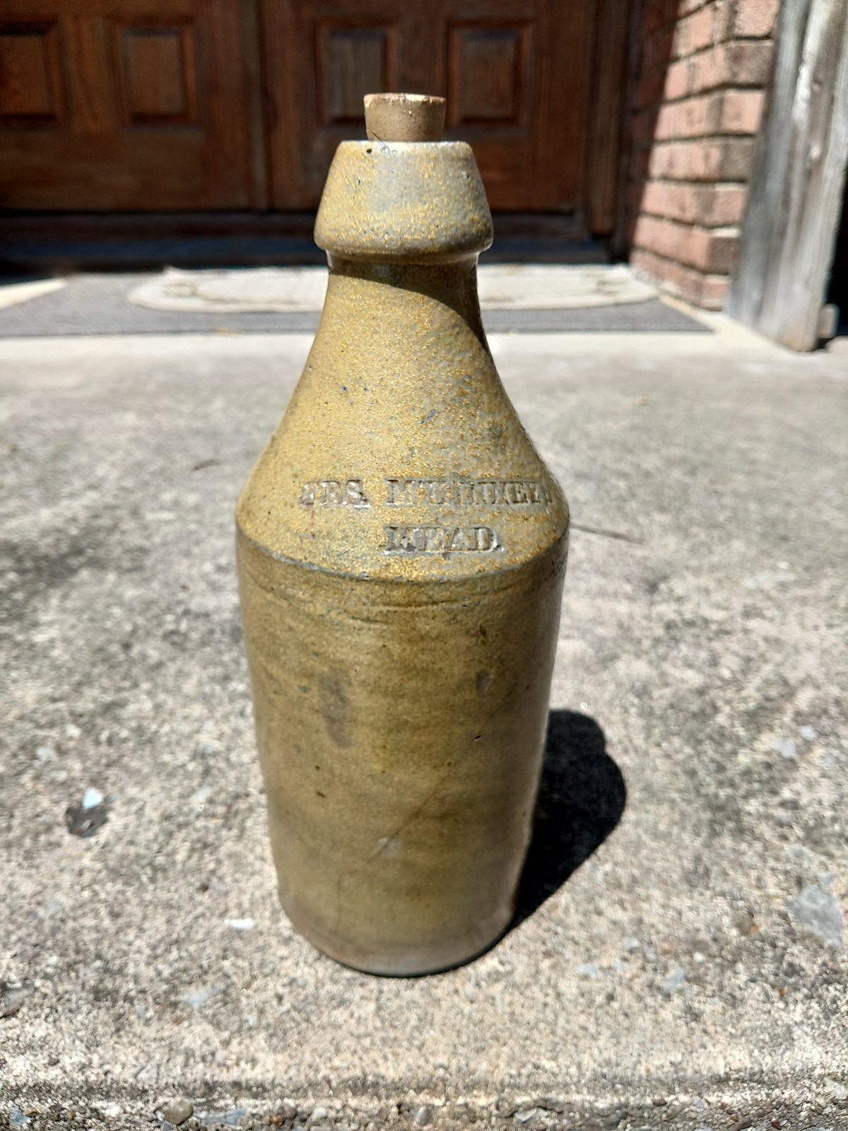 Antique stoneware bottle