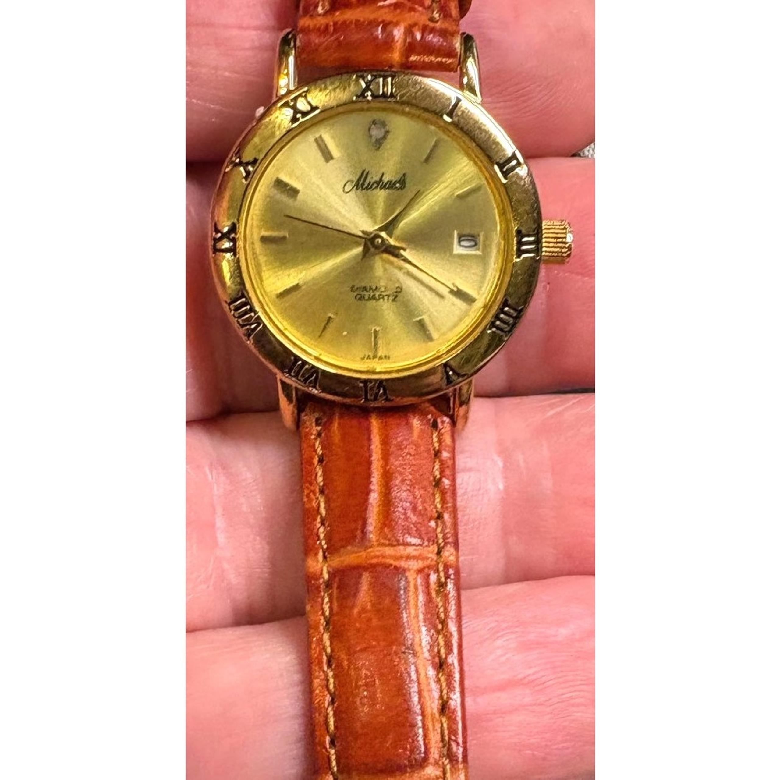 Women's 25mm Gold Tone Michaels Diamond Watch by Croton, WR