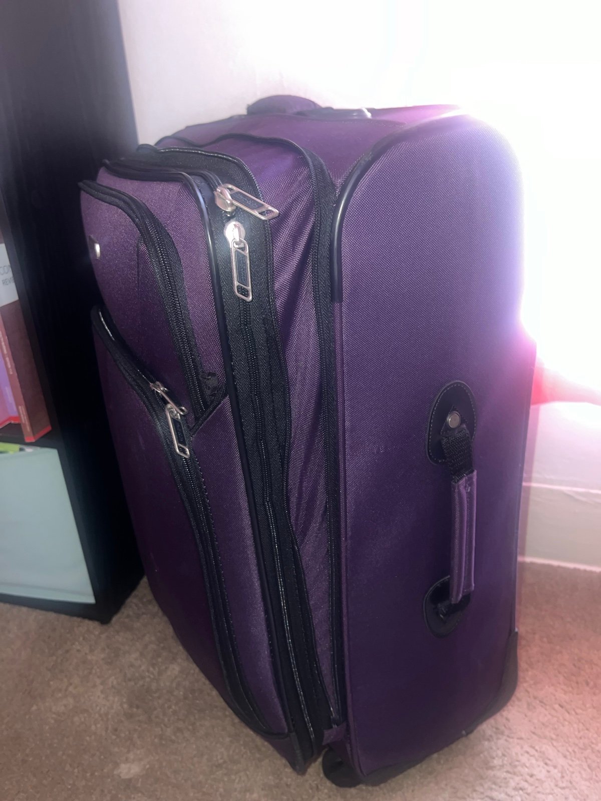 Purple full luggage set
